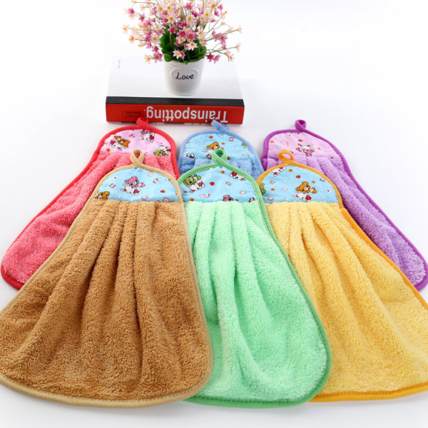 6pcs Hand Towel Hanging Kitchen Hand Dry Towel Fast Dry Soft Dish