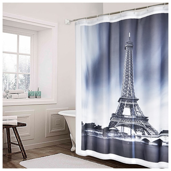 1 stk. Paris Eiffeltårnet bruseforhæng 180*180cm