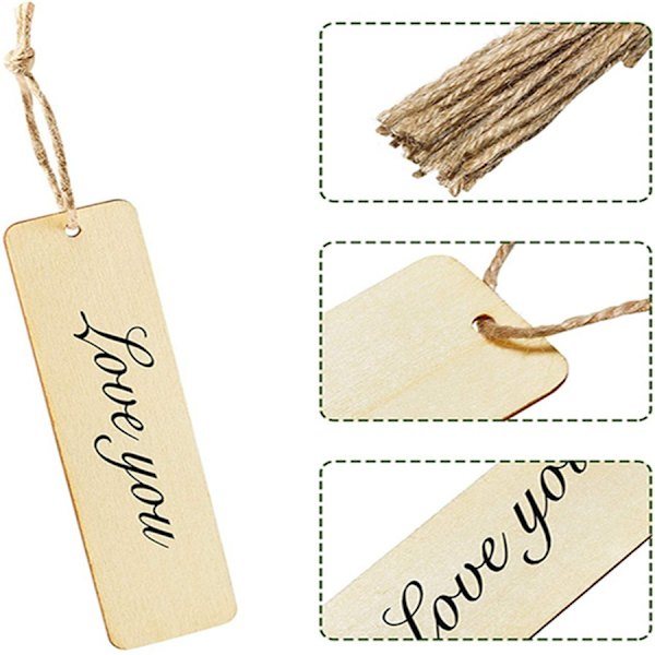 36 kappaletta puinen kirjanmerkki DIY-askarteluun, kirjanmerkki, puinen kirjanmerkki, tyhjä kirjanmerkki