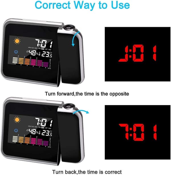 Projektionsväckarklocka, Lcd-projektionsväckarklocka, Usb C