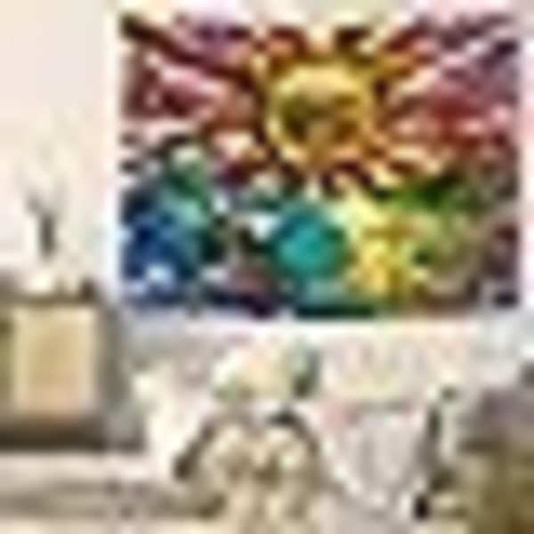 Brennende solteppe for soverom, Hippie Sublime Ocean Wave Sunse