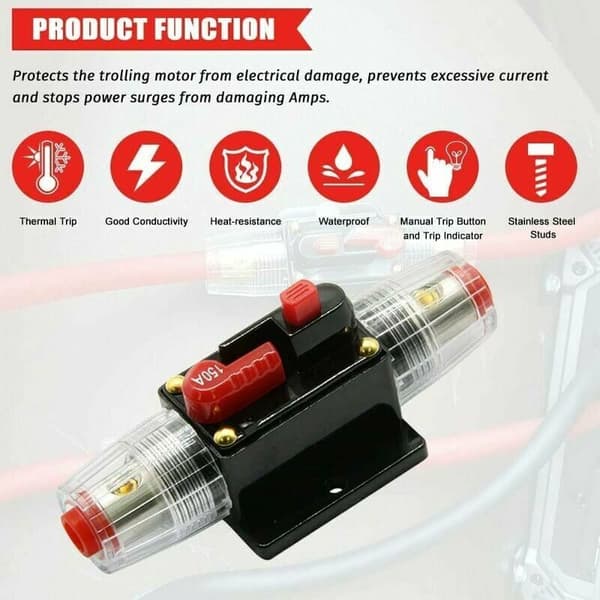 60A automatisk afbryder til bilbeskyttelse 12V - 24V DC med manuel