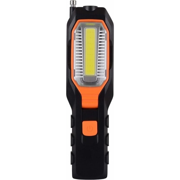 LED-inspektionslampa med roterande krok och COB-magnetficklampa 4 ljuslägen