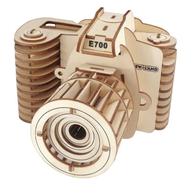 3D-träpussel Lasergravering DIY Säker montering Konstruktör K