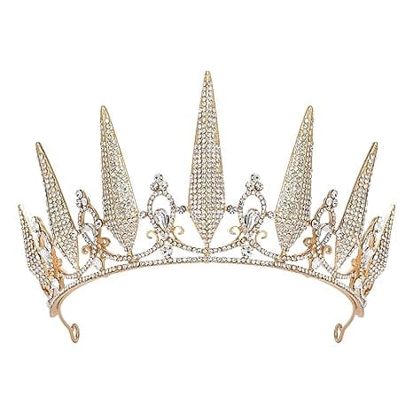 Guld Tiaraer og Kroner til Kvinder, Krystal Bryllups Tiara til Brud