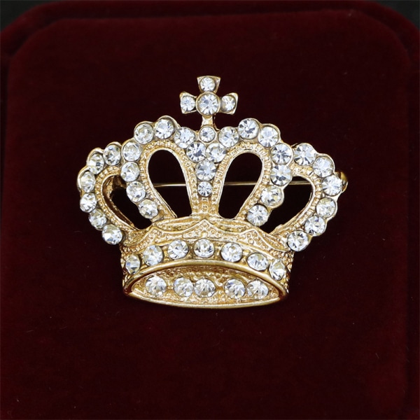 Crystal Princess Queen's Crown brosje for damer og jenter passer til bryllup
