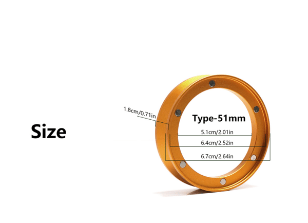 Aluminium Kaffe Pulver Dosering Ring 51MM Kaffe Roterende Sløyfe for