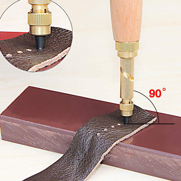 Skruvhålslag för läder - 6 spetsar - 1,5-4mm - utbytbart för