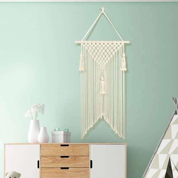 34'' Hårklips Hanger Makrame Hårbåndsholder Organizer til Pige