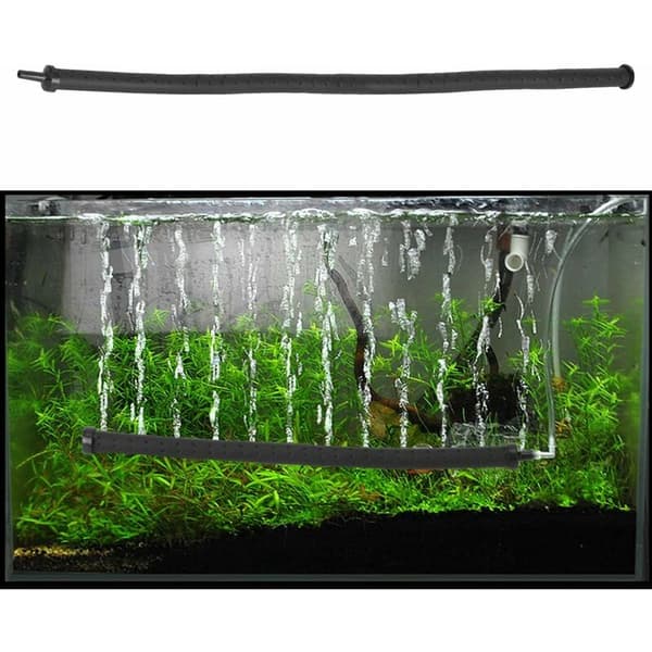 Akvarium luftboblelist plast sammenleggbar veggluftdiffusor fisktank luftsten boble oksygenutgivelse diffusorstang (60 cm)