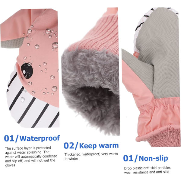Varme sport handsker skridsikre fuldfinger ski handsker med fleece li