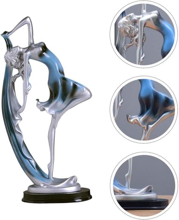 Dansrörelser Figur Resin Ballerina Figur Dansande Flicka Staty