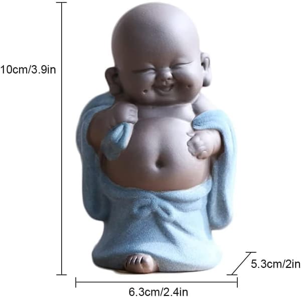 Ornamental Te Skulptur, Keramisk Buddha Statue, Laughing Maitreya