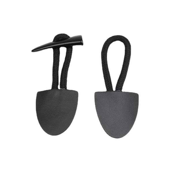 Par Horn Toggle Knapper Duffelcoat Spenne Knapper Fancy Knapper, Svart, 16x4cm