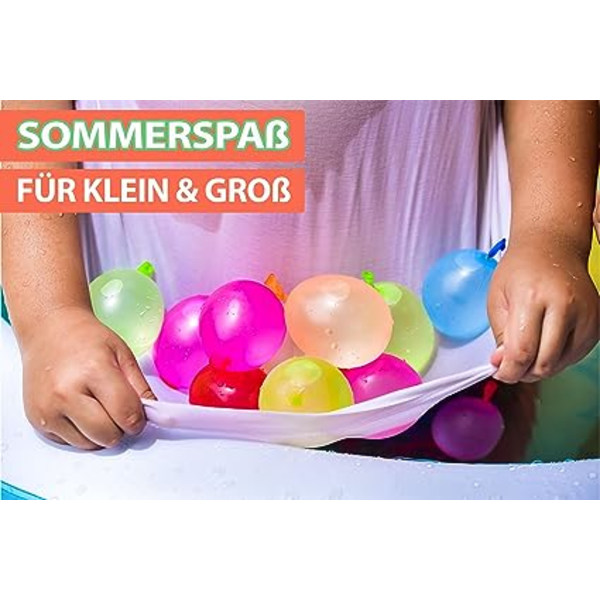 Vandbombe-sæt, vandballon med 500 balloner, vandpumpe og b