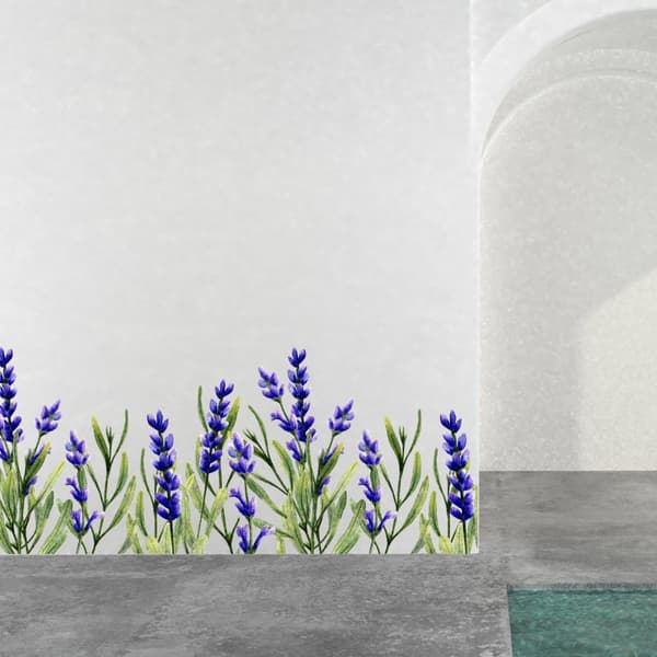 Romantisk lavendel väggdekal väggdekor för vardagsrum B
