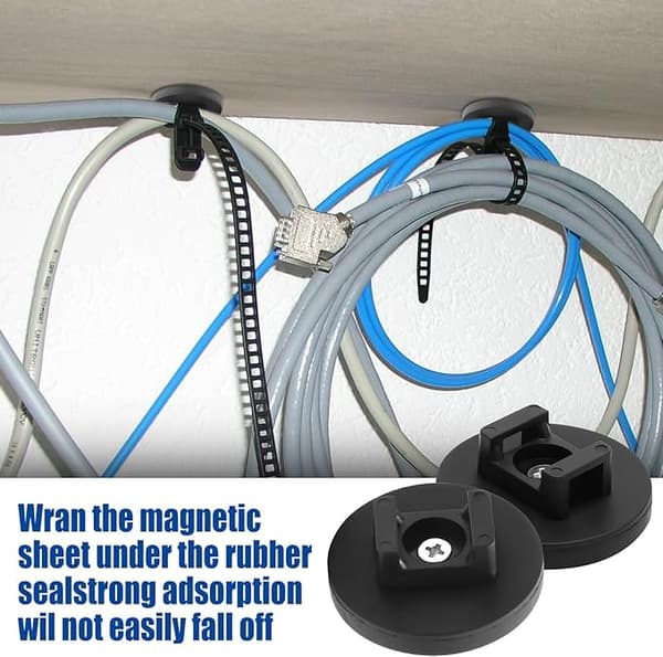 20-pack Magnetiska Kabelklämmor - 43mm Multifunktionella Magnetiska Kabelhanteringsklämmor för Kabelorganisation