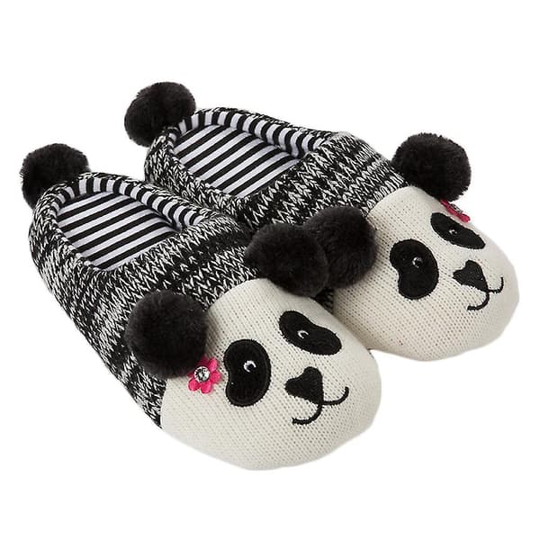 Höst Vinter Panda Tofflor Bedårande Varma Skor Bomull Golvtofflor