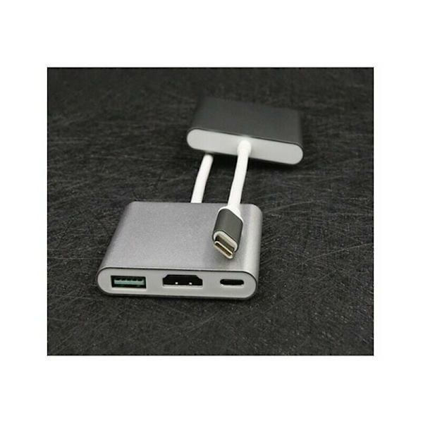 Type-C til HDMI+USB HD-kabel Docking Station 3 i 1 Adapterkabel