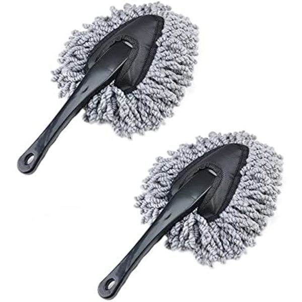 2-pakning Super Soft Mikrofiber Bil Dash Duster Børste for Bilrengjøring