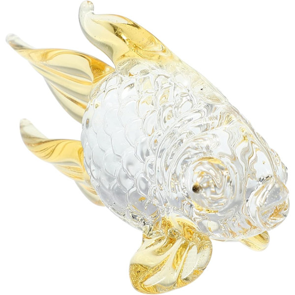Håndblæst glasfiskfigur Havdyr Ornament til fiskebeholder