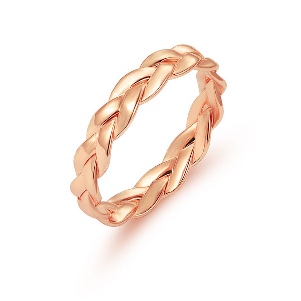 Hand smycken mode kreativ stängd kedja ring enkel retro twist ring kvinnlig,1