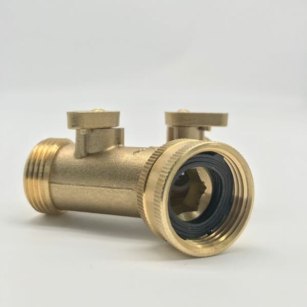 2 stk 2-veis Y-splitter for dobbel vaskemaskin krantilførselsslange
