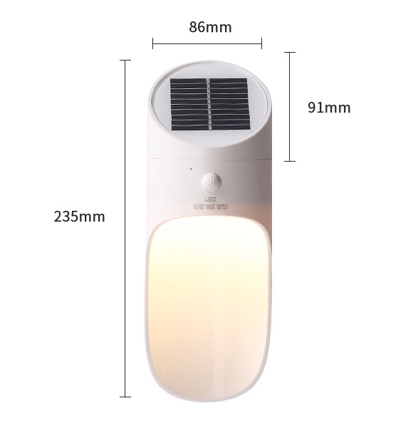 Utendørs vegglampe utendørs solcellelampe svart