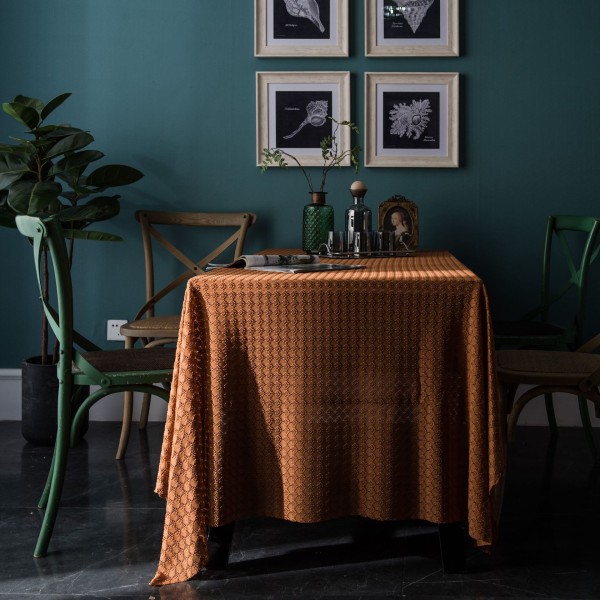 Rektangulær Dug i Linnedlook Anti Plet Vandtæt 100x150cm Vaskbar, Elegant Dug