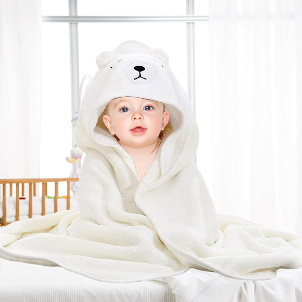 Baby Boy Badcape 3 st Terry Handduk, Mjuk & Stark Absorption, 80 x 80cm H