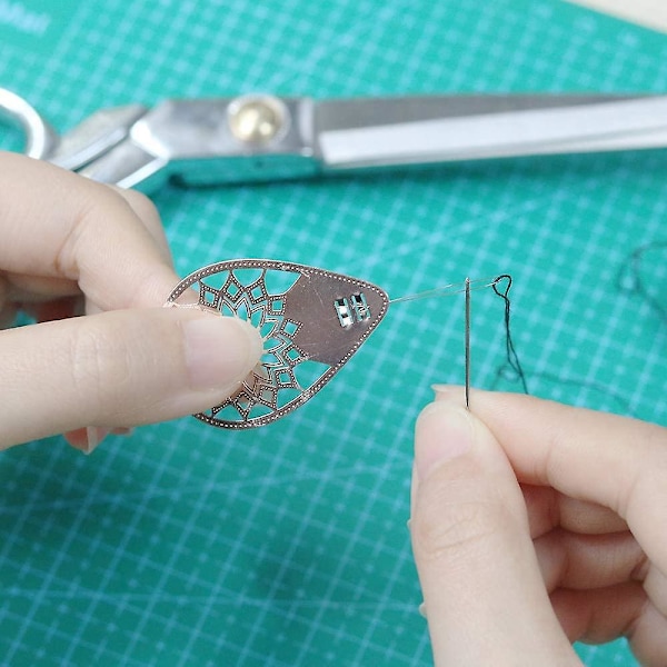 Neulansyöttäjät Ruostumaton teräsneulansyöttäjä Ompelulangan syöttötyökalu DIY-ompeluun Ristipistoon