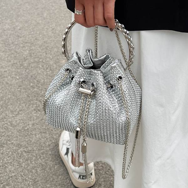 Kvinde Aften Taske Glitzrende Rhinestone Pung Designer Kæde Clutch Pung Taske Par