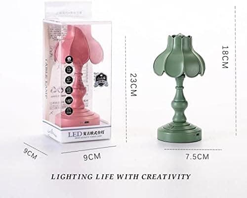 Mini natlampe soveværelse seng LED øjenlampe nostalgisk retro stil