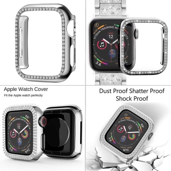 Kompatibel med Apple Watch Band 40 mm med case för kvinnor, smycken Re
