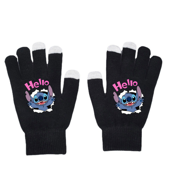Unisex fullfingerhandskar Varm vinterstickad handske vantar presenter