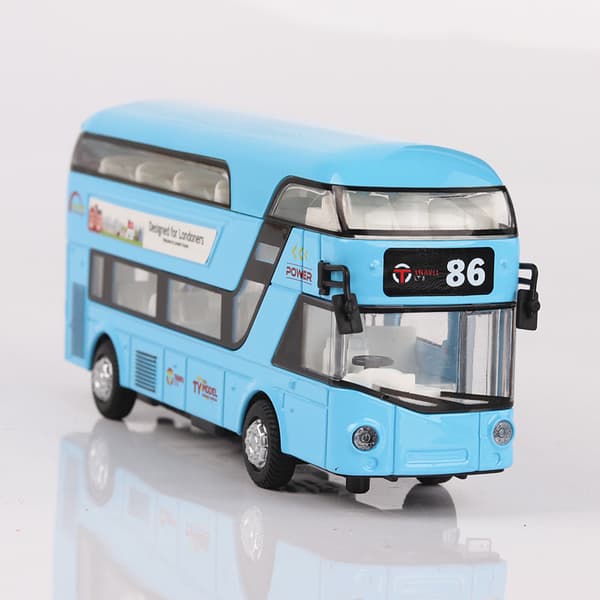 Kid Metal Diecast Biler Legetøj Træk Tilbage 1:43 Dobbeltdækker London B