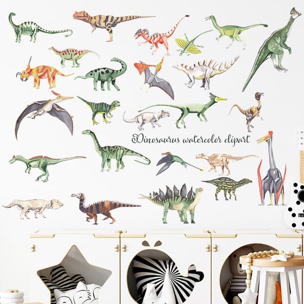 Dinosaurus-seinätarra-setti, seinäkoristetarra