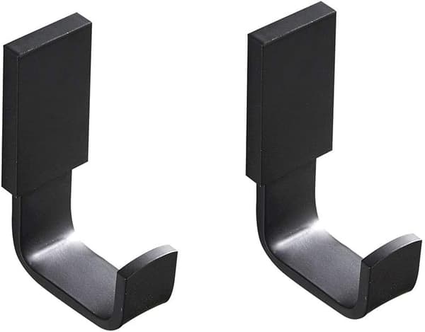 Håndklekrok for hjemmet, matt sort - 2-pakning