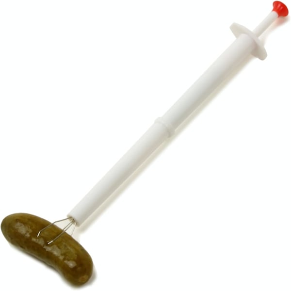 Rustfrit stål og plastik deluxe pickle pincher, 8 tommer, hvid