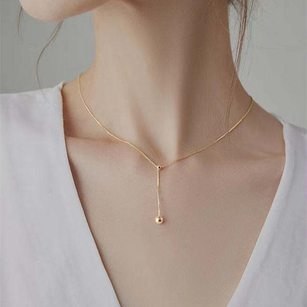s925 sterling silver pärlhalsband damer lätt lyx high-end