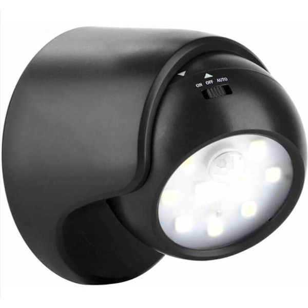 Trådlös LED-strålkastare med rörelsesensor för inomhus/utomhus - Batteridriven - Svart