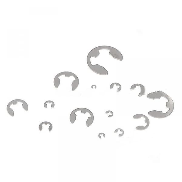 E-Clip Circlip Sikringsring Sæt 390 Stk Rustfrit Stål 1,5 mm til 15 mm