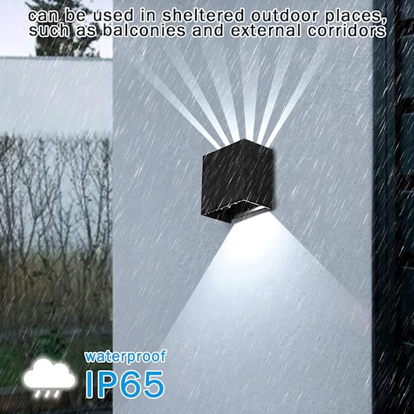 Innendørs vegglampe, 2 stk LED moderne vegglampe, vegglampe aluminium