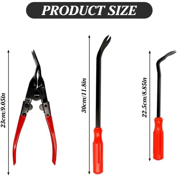 Rivet Pliers Set, 3 Pack Car Clips Rivet Remover Tool Set för Riv