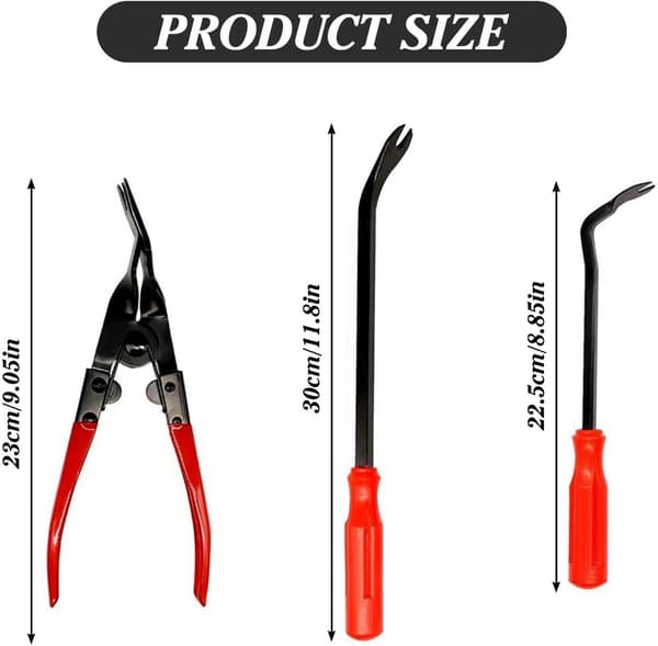 Rivet Pliers Set, 3-pak bilklips Rivet Remover Tool Set til Riv