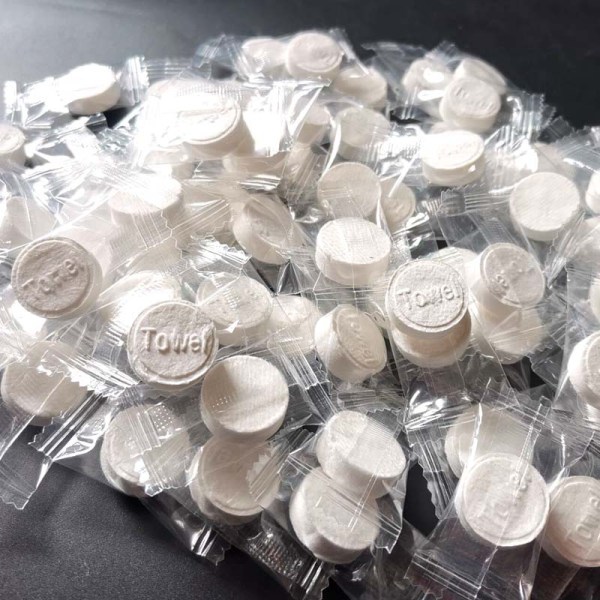 Komprimerad toalettpappers tablett byte papper - 100-pack
