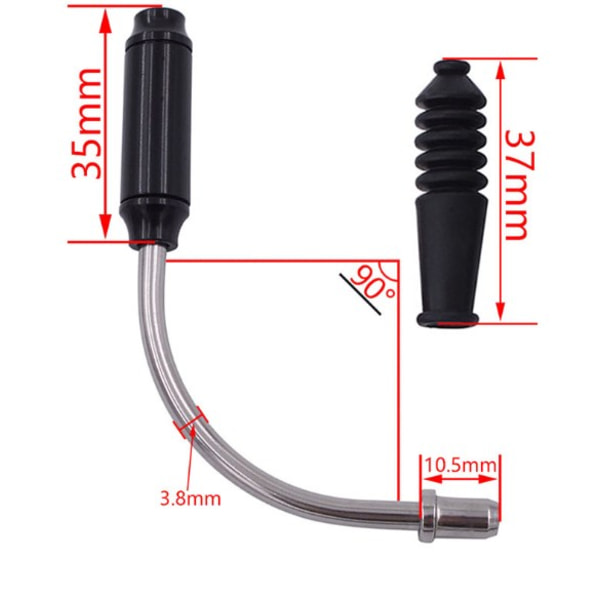 1 set V-broms armbågskabelrör, bromsytekabelrör flexibelt