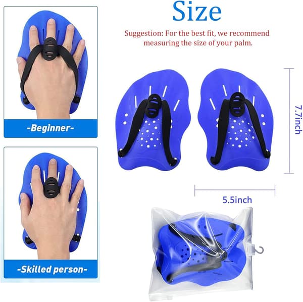 1 par blandade simningshandskar, simningshandskar, universella simningshandskar