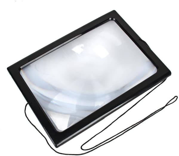 Läsglas med 4 LED-lampor för böcker, tidningar, läsning, hobby