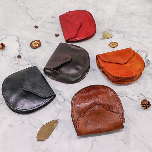 Herre Solid Color Ekte Lær Hasp Lommebok Retro Stor Kapasitet
